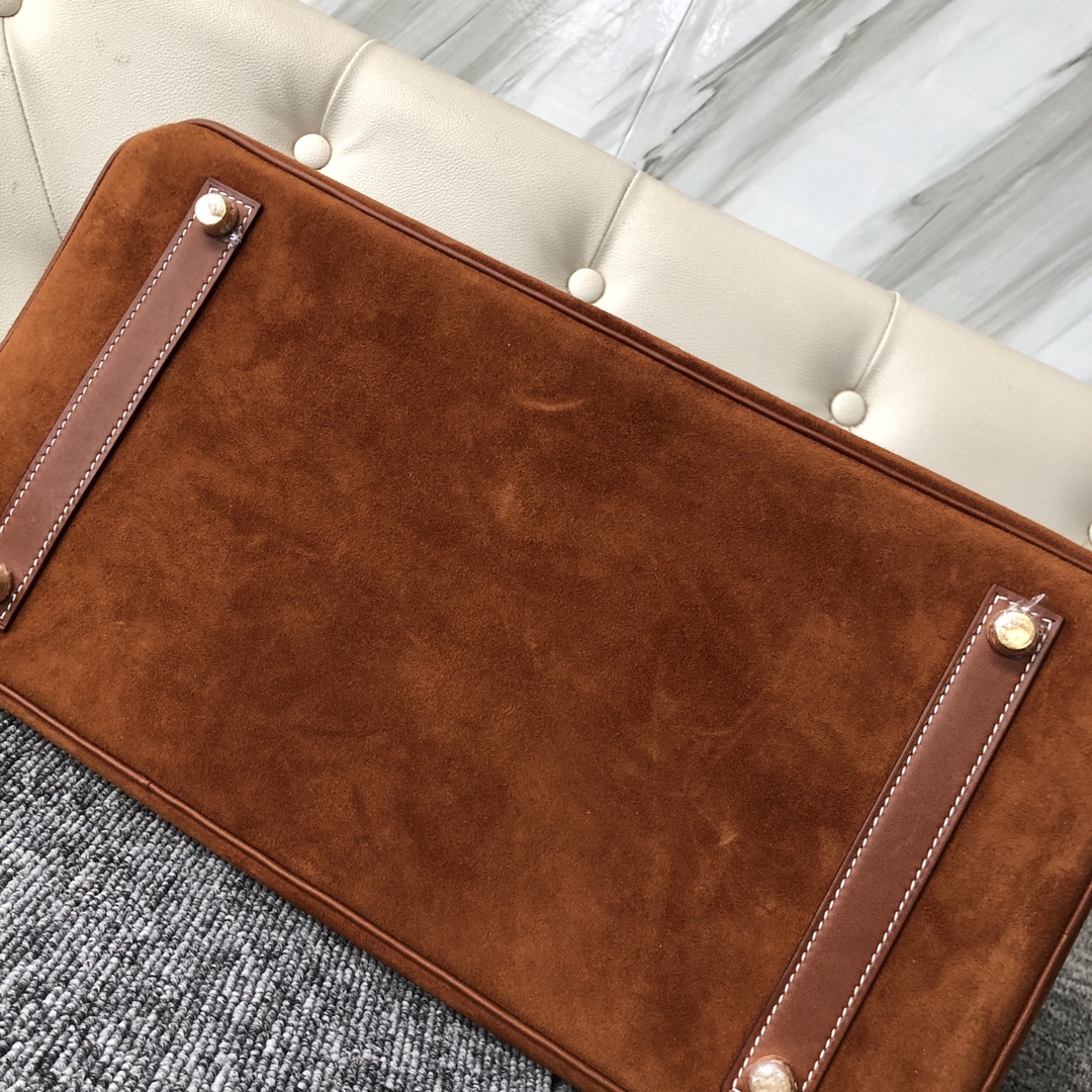 에르메스 버킨백30 골드브라운 금장 스웨이드